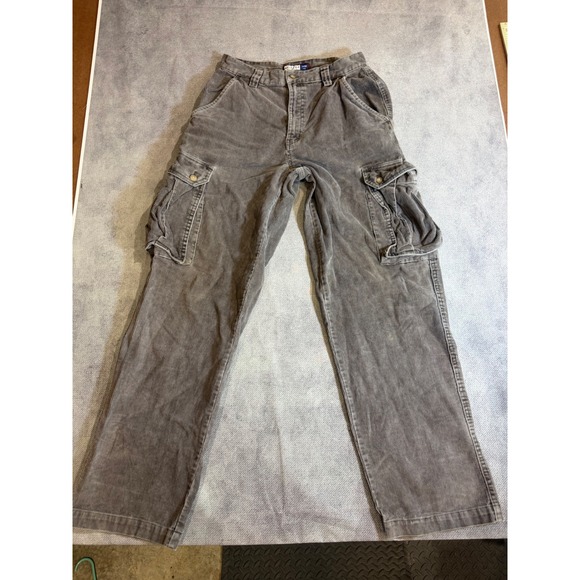 Arizona Jean Co Other - Arizona Jean Co Mens Gray Corduroy Cargo Pants Loose Fit 30x32 Workwear Utility